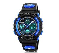 Dodosky Reloj Digital niños, Deportivo, Resistente al Agua, con Alarma, Reloj de Pulsera para niños y niñas, niños, Azul-A