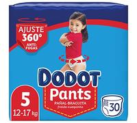 DODOT PANTS PAÑAL BRAGUITA TALLA 5 DE 12 A 17 KG 30 UNIDADES