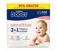 Dodot 224 toallitas Sensitive 2 en 1 0% Alcohol 3 x 4 x56
