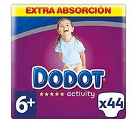 DODOT Activity pañales +14 kgs talla 6 paquete 44 uds