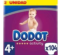 Dodot Activity Pañales Talla 4+, 104 Pañales - 10-15 kg