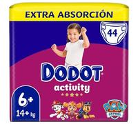 Dodot Activity Pañales Talla 6+, 44 Pañales, 14kg+, La Máxima Absorción Y Comodidad De Dodot