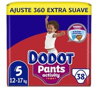 Dodot Activity Pants Pañal-Braguita Talla 5, 38 Pañales, 12kg-17kg, Con Barrera STOP Fugas Que Ayuda A Prevenir Fugas Traseras