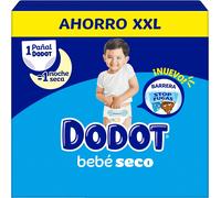 Dodot Pañales Bebé-Seco Talla 4 9-14kg, 164 Pañales con Protección Antifugas, Pack Mensual