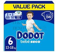 Dodot Bebé Seco Jumbo Pack Talla 6-56 uds.
