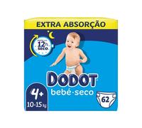 Dodot Bebé Seco Talla 4+ 10-15Kg 62uds