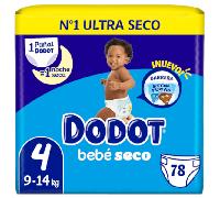 Dodot Bebé Seco Talla 4 Pack 78 pañales