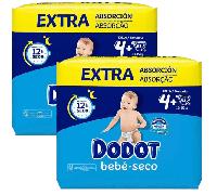 Dodot Bebé Seco Talla 4 - Pack ahorro 2x62 pañales