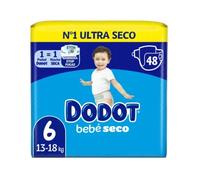 Dodot Bebé-Seco Talla 6 (13-18 kg) 48 Pañales - Sequedad Duradera y Protección Anti Fugas