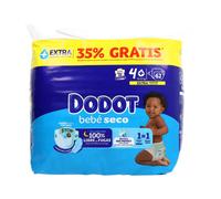 Dodot Pañales Bebé Seco Extra absorción Talla 4+ 10-15 kg 62 unidades