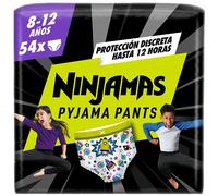 DODOT Ninjamas Pañal Branguita Para Pijama Con Naves Espaciales, 54 Pañales De Pijama, 8-12 Años, 27kg-43kg, Protección Contra Fugas Toda La Noche