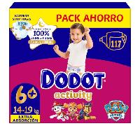 Dodot Pañales Activity Box XXL T6 (14-19 kg) 117 uds