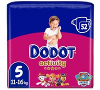 DODOT ACTIVITY PAÑALES JUNIOR TALLA 5 DE 11 A 17 KG 52 UNIDADES