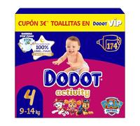 Dodot Pañales Bebé Activity Talla 4 (9-14 kg), 174 Pañales, Nuestro Nº1 en Absorción y Comodidad