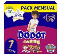Dodot Pañales Bebé Activity Talla 7 (+15 kg), 96 Pañales, nuestro Nº1 en Absorción y Comodidad
