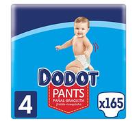 Dodot Pañales Bebé Pants Talla 4 (9-15 kg), 165 Pañales, Pañal-Braguita con Ajuste 360° Anti-Fugas