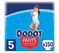 Dodot Pañales Bebé Pants Talla 5 (12-17 kg), 150 Pañales, Pañal-Braguita con Ajuste 360° Anti-Fugas