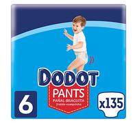 Dodot Pañales Bebé Pants Talla 6 (+15 kg), 135 Pañales, Pañal-Braguita con Ajuste 360° Anti-Fugas