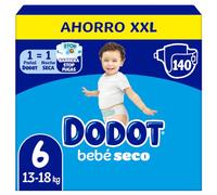 Dodot Pañales Bebé Seco Box XXL T6 (13-18 kg) 140 uds