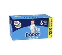 Dodot Pañales Bebé-Seco Talla 6 (13-19 kg), 128 Pañales con Protección Antifugas, Pack Mensual