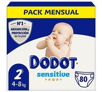 Dodot Pañales Bebé Sensitive Talla 2, 80 Pañales, [diapersNappyWeight], Nuestro n1 en Protección de la Piel
