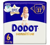 Dodot Pañales Bebé Sensitive Talla 6 (+13 kg), 111 Pañales, Nº1 en Protección de la Piel de Dodot, Pack Mensual