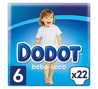 Dodot Pañales con Canales de Aire Bebé-Seco, Talla 6, para Bebes de 13+ kg - 22 Pañales