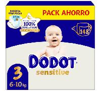 Dodot Pañales Sensitive T3 (6-10 Kg) 148 uds