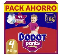 Dodot Pants Activity Talla 4 (9-15 kg) Pack Ahorro 86 Pañales (2 Cajas de 43) | Barrera Stop Fugas | Pañal Braguita para Bebés Activo