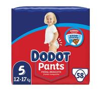 Dodot Pants Jumbo Bebé Seco Rojo Talla 5 12-17 Kg 58 uds