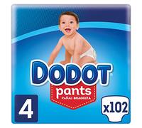 Dodot Pants Pañal-Braguita Talla 4, 102 Pañales, Fácil De Cambiar Con Canales De Aire, 9-15 kg