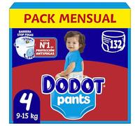 Dodot Pants Pañal-Braguita Talla 4, 132 Pañales, 9kg-15kg