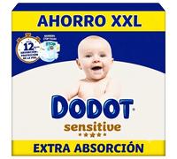 Dodot Sensitive Extra Pañal Bebé, Tallas 3+,4+,5+,6+ Pack mensual