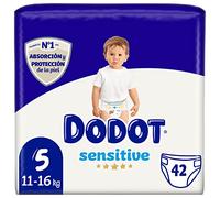 DODOT Sensitive - Pañales, 11 A 16 Kg, Blanco, Talla 5, Vanilla, 42 Unidad