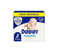 Dodot Sensitive Pañales, Talla 2 (4-8 kg), 174 Unidades, Barrera Stop Fugas, Ultra Suave+regalo 92 toallitas Dodot Pure Aloe Vera