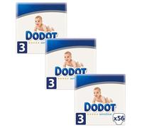 Dodot Sensitive - Pañales Talla 3, 56 Pañales, 6 a 10 kg (Paquete de 3)