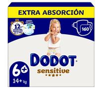Dodot Sensitive T6+ 14Kg+ (80x2 cajas - Total 160 unidades)