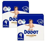 Dodot Sensitive Talla 4 - 2x70 Pañales (9-14 Kg)