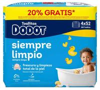 Dodot Siempre Limpio Toallitas 4x52 uds