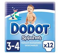 Dodot Splashers - 4 Paquetes de 12 Pañales Bañadores Desechables, 6-11 kg, No Se Hinchan Y Fácil de quitar, Talla 3