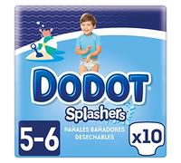 Dodot Splashers Pañales Bañadores Desechables, No se Hinchan y Fácil de Quitar, Talla 5, 14+ kg - 10 Unidades