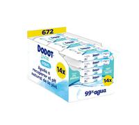 Dodot toalhitas Pure Aqua para bebé, 672 toalhitas, 14 pacotes