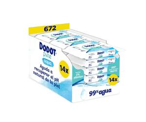 Dodot Toalhitas Bebé Pure Aqua, 672 Toalhitas (14 Packs x 48 uds)
