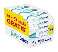 Dodot Toallitas Aqua Pure para Bebé, 99% Agua, 864 Toallitas, 18 Paquetes (14+4 Gratis)