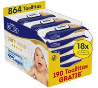 Dodot Toallitas para bebé 99% agua, ayuda a restaurar el pH y sin plástico, 864 toallitas (18x48)