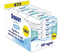 Dodot Toallitas Pure Aqua Para Bebé, 672 Toallitas (14 Pack De 48 Unidades), Ayuda A Restaurar El PH Natural De La Piel, 99% Agua, Sin plástico