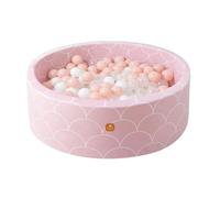 Dodozen Piscina de Bolas 90x30cm para Bebés y Niños - Espuma Terciopelo Super Suave sin Bolas - Extraíble y Lavable - Concha Rosa