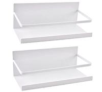 DoDuo - Estantería para frigorífico, 2 Piezas, Estante de Especias magnético, Estante de refrigerador, Organizador magnético, Ahorro de Espacio para la Cocina, Color Blanco