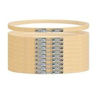 DODUOS 10Pieza Bastidor Madera Bastidores para Bordados 20 cm, Aro para Bordar a Mano, Círculo de Bambú Redondo, Bastidores para Bordados Redondos Ajustables para Bordar