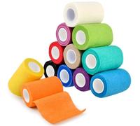 DODUOS 12 Rollos 7.5cm x 4m Venda Elastica Adhesiva, Venda Elastica Deportiva, Venda Cohesiva Envoltura, Venda Cohesiva Autoadhesivas, Vendaje Elástico Transpirable para Muñeca Pies Mascota